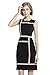 Yacun Women's Splice Color Block Business Pencil Sheath Dress For Work