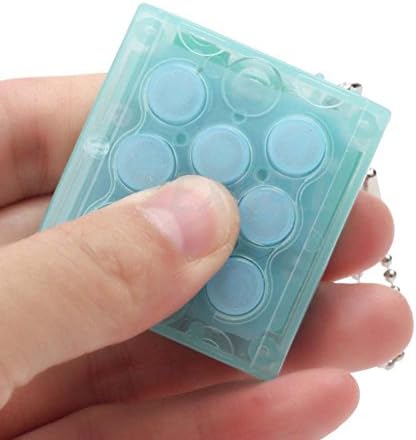 Novelty Toy Electronic Bubble Squeeze Wrap Stress Relieve Gadget Keychain (Blue)
