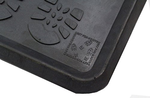 Envelor Home and Garden Rubber Snow Boot Tray All Weather Shoe Tray Indoor Outdoor Multi Purpose Plant Tray Pet Food Bowl Cat Litter Paint Tray Utility Floor Tray 16 x 30 Inches Foot Step 2 Pack