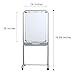 VIZ-PRO Double-sided Magnetic Mobile Whiteboard, 24 X 36 Inches, Portrait Orientation, Steel Stand
