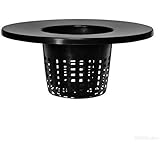 6 in. Wide Lip Bucket Basket - Round Plant Container with Mesh Bottom - Hydrofarm HG6RDBK