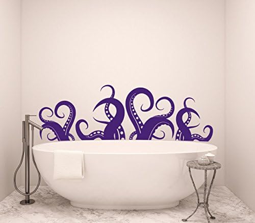 Octopus Wall Decal Tentacles Vinyl Sticker Decals Kraken Octopus Fish Deep Sea Scuba Ocean Animals Bathroom Home Decor Nautical Bedroom x175