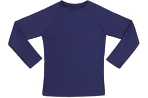 KAKU NANU Long Sleeve Rash Guard Boy Kids UPF 50+ Swim Shirts