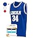 AFLGO Jesus Shuttlesworth #34 Lincoln High School Stitched Basketball Jersey (Large, Blue)
