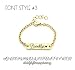 Personalized Dainty Baby Name Gold Bar Bracelet - Hypoallergenic - Custom Engraved Babies Name - Newborn to Children Sizes