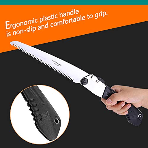 Handsäge Klappsäge Tragbar Gartensäge mit Rutschfesten Griff Garten Werkzeug für Holz Gartenarbeit Beschneiden 235mm – Bild 7