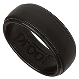 Proof Men's Silicone Wedding Ring Protects Your Hands & Proves Your Commitment with Unique, Sleek Design for Your Active Lifestyle (Black, 13)