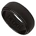 Proof Men's Silicone Wedding Ring Protects Your Hands & Proves Your Commitment with Unique, Sleek Design for Your Active Lifestyle (Black, 12)