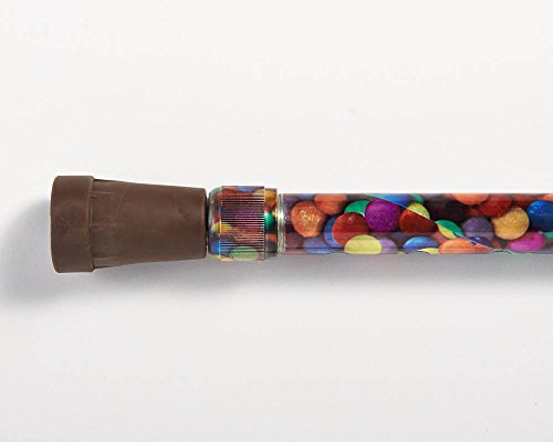 Derby Handle Cane by RMS | Walking Cane with Comfort Grip Handle | Adjustable Height, Lightweight Walking Stick Mobility Aid (Candy) - Thumbnail 3