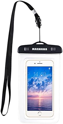 Marnana Universal Waterproof Case, Pouch for Outdoor Sports with IPX8 Certified for iPhone 7 6s 6 Plus, 5s 5, Galaxy s8 s7 s6 edge, Note 5 4, LG G6 G5,HTC 10,Sony Nokia up to 6.0
