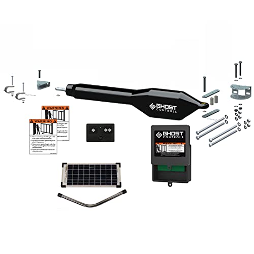 Ghost Controls HeavyDuty Solar Automatic Gate Opener Kit for Driveway Swing Gates with Long