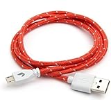 High Durability Micro USB Charge & Sync Cable - 1 Meter (Coral Color)