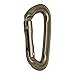 Fusion Climb FP-9301K-ST-MDBRN Contigua II Military Color Edition Grooved Straight Gate Key Nose Carabiner, One Size, Brown