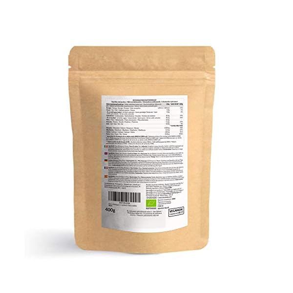 NaturaleBio Maca Pulver Bio 400g. Gelbes Wurzelpulver aus Peru. Gelatiniert, Bio und Rein. – Bild 4