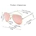 YuFalling Polarized Aviator Sunglasses for Men and Women (gold frame/pink lens, 58)