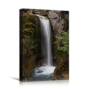 signwin Canvas Wall Art Mountain Waterfalls Landscape Multicolor...