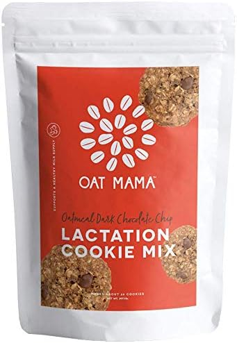 Oat Mama Lactation Cookie Mix - Oatmeal Dark Chocolate Chip - Milk-Making Cookies for Breastfeeding and Pumping Moms, Brewer's Yeast, Flaxseed, Oats Naturally Boost Breast Milk Supply in New Mothers