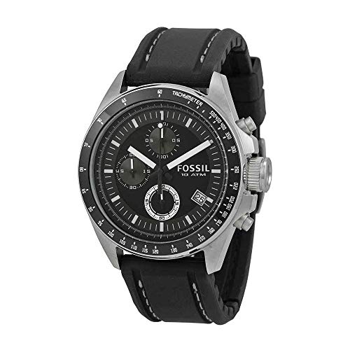 Fossil Men's CH2573 Decker Stainless Steel Chronograph Watch With Black Silicon Band