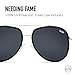 Quay Australia NEEDING FAME Women's Sunglasses Bold Aviator - Black/Smoke
