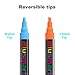 Chalk Markers, Blusmart 10pcs Bright Liquid Glass Window Pens with 40pcs Chalkboard Labels, Wet Wipe Erasable, 6mm Reversible Tips, Children Friendly