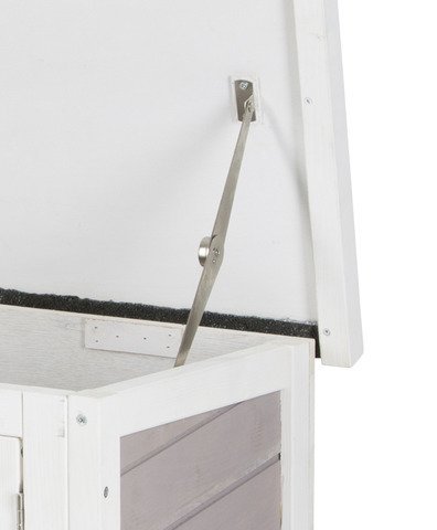 Kerbl Pet Nagerhaus Freddy, Kleintierstall, Nagerstall, grau, weiÃ, 116x45x62cm, Holz, Hasen, Kaninchen, Meerschweinchen, herausziehbare Wanne – Bild 6