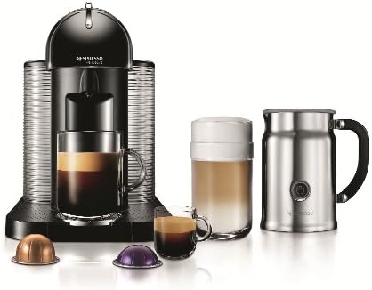 Nespresso Vertuoline Coffee And Espresso Maker With Aeroccino Plus Milk Frother Black Discontinued Model Amazon Co Uk Home Kitchen