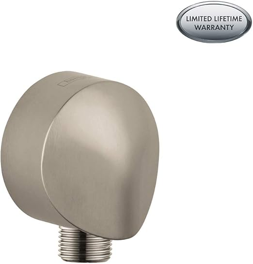 Hansgrohe Wall Outlet with Dual Check Valve, Brushed Nickel, Showers