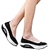 DADAWEN Women's Athletic Casual Slip-On Toning Walking Shoe Black US Size 10/Asia Size 42/26cm
