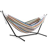 Vivere Double Sunbrella Hammock with Space Saving