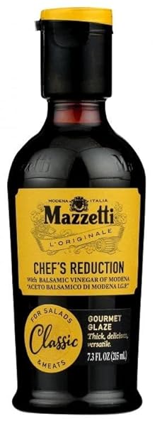 MAZZETTI CLASSIC GLAZE BALSAMIC VINEGAR OF MODENA PGI, 7.3 FL OZ, VERSATILE, THICK & RICH, PERFECT FOR DRIZZLING, SALADS & MEAT, CRAFTED IN ITALY