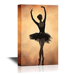 Canvas Wall Art - Back of a Ballet Dancer - Gallery Wrap Modern Home Art | Ready to Hang - 12x18 inches