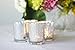 Just Artifacts 2.75-Inch Speckled Mercury Glass Votive Candle Holders (100pcs, Silver)