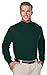Tri-Mountain Men's Cotton Interlock Mock Turtleneck, Forest Green, L