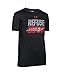 Under Armour Boys' Refuse Defeat T-Shirt, Black (001)/Risk Red, Youth X-Large