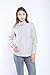 Seeksmile Women's Cotton Long Sleeve Button Down Shirt (X-Large, Black Strip)