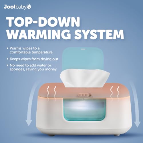 Jool Baby TinyBums Baby Wipe Warmer & Dispenser with LED Changing Light & On/Off Switch (Aqua)