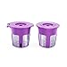 K Cups - Reusable K-Cups for 2.0 and 1.0 Keurig K Cup Style Coffee Maker- 2-Pack Includes FREE DOUBLE BONUS Scoop and Charcoal Filter- Use in OVER 40 K-CUP COFFEE MAKERS - By Coffee Bean N Leaf Brews