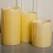 LampLust 3 Beeswax Flameless Pillar Candles with Warm White LEDs, Batteries & Remote Included