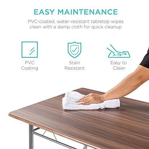 Best Choice Products 5Piece 4ft Modern Wooden Kitchen Table Dining Set