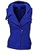 Thanth Womens Fleece Zip-Up High Neck Vest With Hood