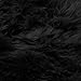 Super Area Rugs Black Sheepskin Rug Genuine Single 2x3ft Pelt Fluffy Fur Seat Cushion and Chair Cover