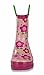 Little Girl's Pink Flower Rain Boots Sizes 11/12