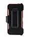 WallSkiN Case for iPhone 5S / 5 / SE 1st Gen (2016) with Screen Protector Heavy Duty Full Body Military Grade Drop Protection Carrying Cover Holder | Holster for Men Belt with Clip Stand – Red