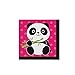 Panda-Monium Party Supplies Pack for 16 Guests Includes: Straws, Dessert Plates, Beverage Napkins, and Cups (Bundle for 16)
