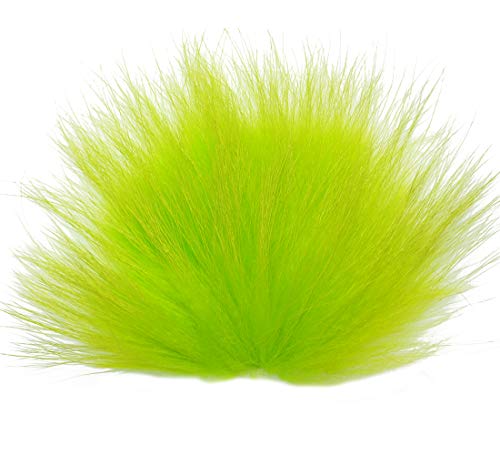 The Fly Fishing Place Fly Tying Materials - Finn Raccoon Fur Master Pack - 4 Fluorescent Colors - Red Yellow Fire Orange Chartreuse Tube Fly Streamer Hair