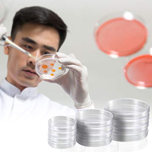 Young4us Petri Dish Set with Lids, 12 Pack Sterile Petri Plates in 3 Sizes with 12 Pack 3ml Plastic Dropper Pasteur Pipettes for Lab, Experiment, Biology, Microbiology Studies (Pack of 24)