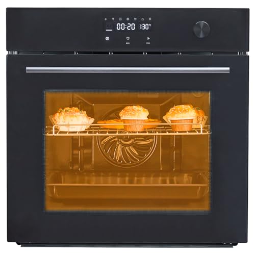 Ecoexplorer 24in Single Wall Oven, Built-in Electric Ovens, 3000W, 240V, 2.5Cu.ft Stainless Steel Convection Built-in Oven, Normal Touch Screen