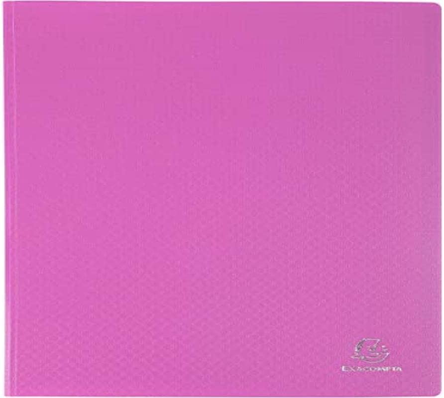 Exacompta 88827E Semi-Rigid PP Display Book A4 80 Pockets Pink