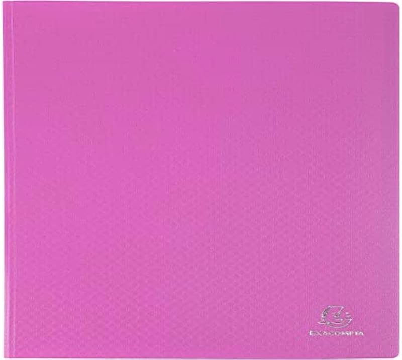 Exacompta 88827E Semi-Rigid PP Display Book A4 80 Pockets Pink