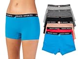 Barbra Women's 6 Pack Various Style of Cotton Sports Boy Shorts Panties